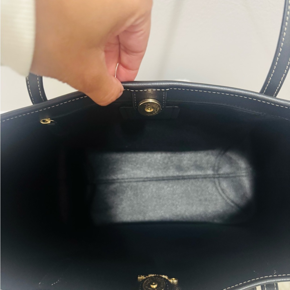Coach Signature Brown and Black Tote - Picture 2 of 4